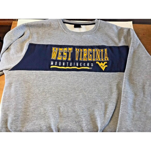 West Virginia Mountaineers Sweatshirt XXL WVU Colosseum Gray Crew Retro Y2K 90s - Picture 1 of 11